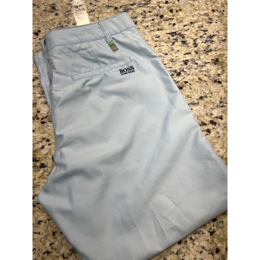 BOSS Hugo Boss HadyPro Mens Golf Pants Light Blue Size 36x28 Water Resistant